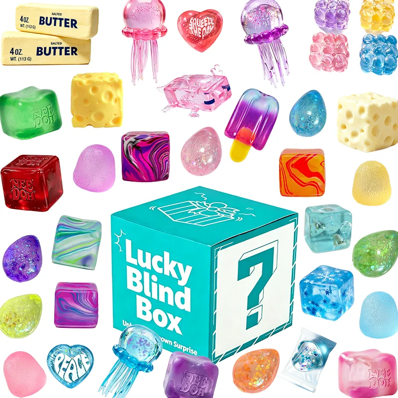 

Mysterious Blind Box Finger Squeeze Toy — Transparent, Soft TPR Stress-Relief & Soothing Toy