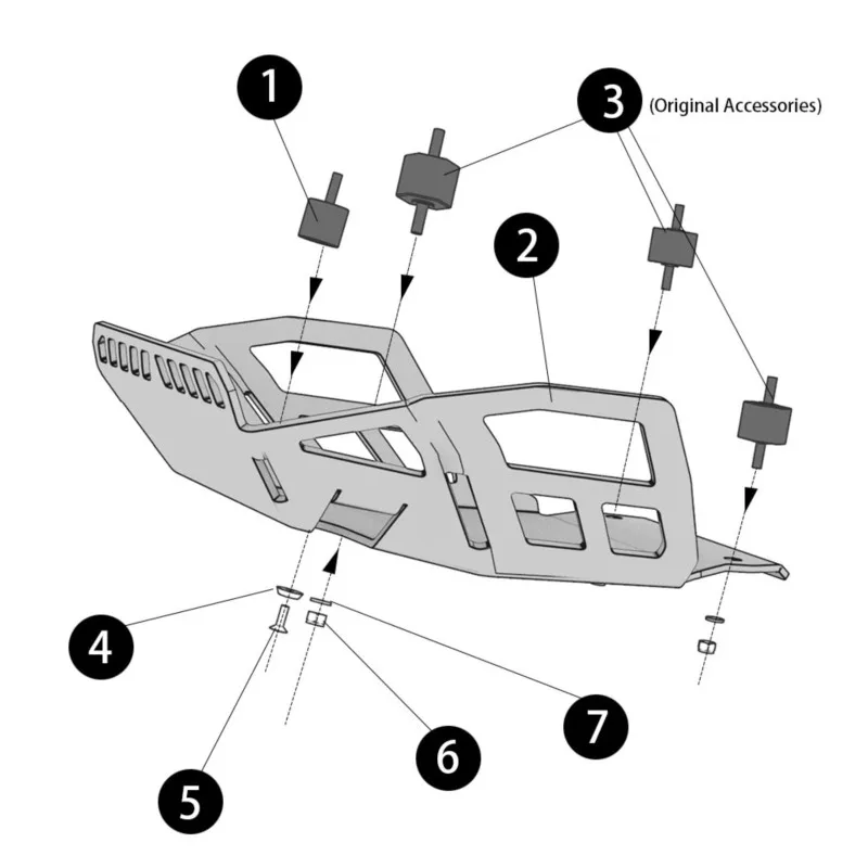 For BMW R1100GS R1100R R850R 1994-2006 2005 Motorcycle Aluminum Under Skid Plate Engine Case Protection Chassis Protector Cover