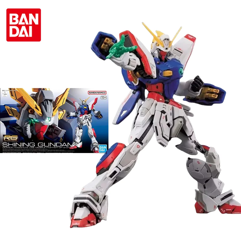 

Оригинальный комплект модели Bandai Gundam, аниме-фигурка RG 1/144, фигурки героев SHINING GUNDAM, игрушки, коллекционные подарки для детей