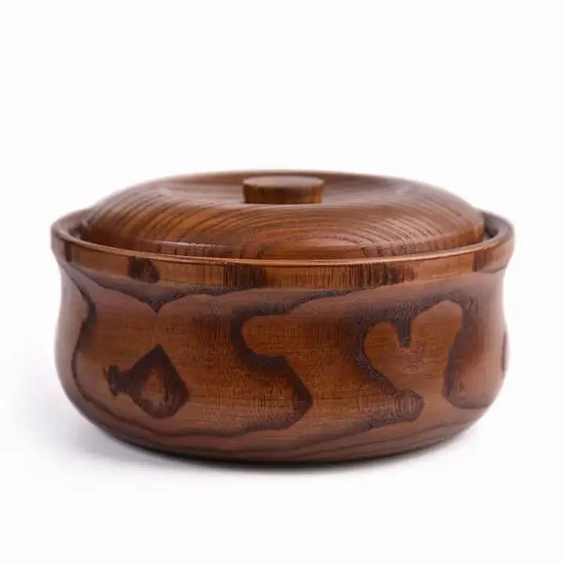 Wooden Salad Serving Bowl With Lid