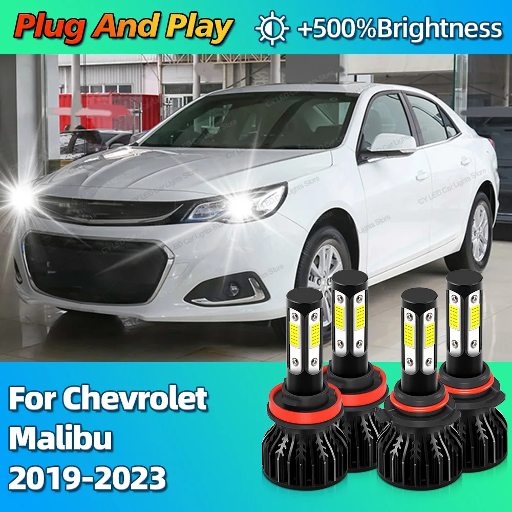 

2/4 шт. Turbo 30000Lm автомобильные фары светодиодные лампы CANBUS Lights HB3 H11 для Chevrolet Malibu 2019 2020 2021 2022 2023 6000K лампа
