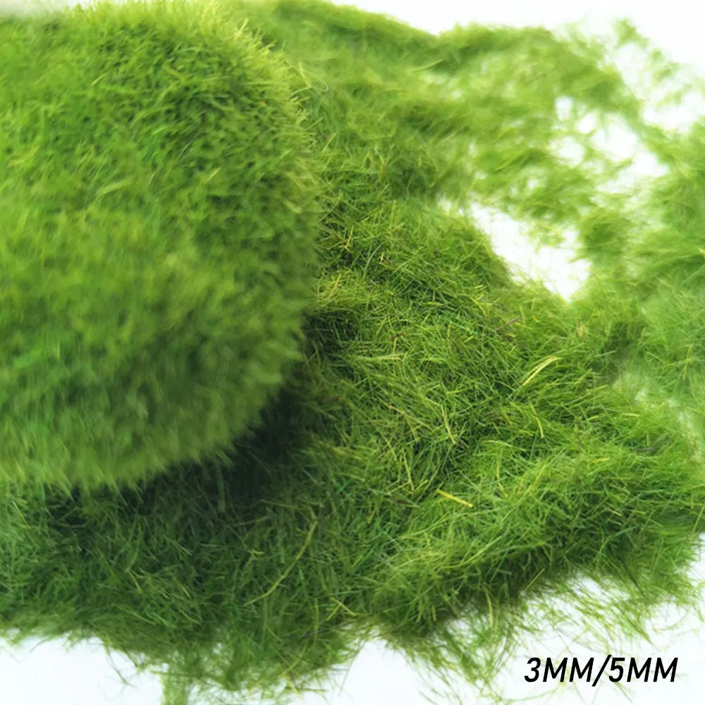 Simulation Moss/Grass Powder 3MM/5MM Nylon Static Planting Flocking Powder Sand Table Landscape Materials 30g/Bag