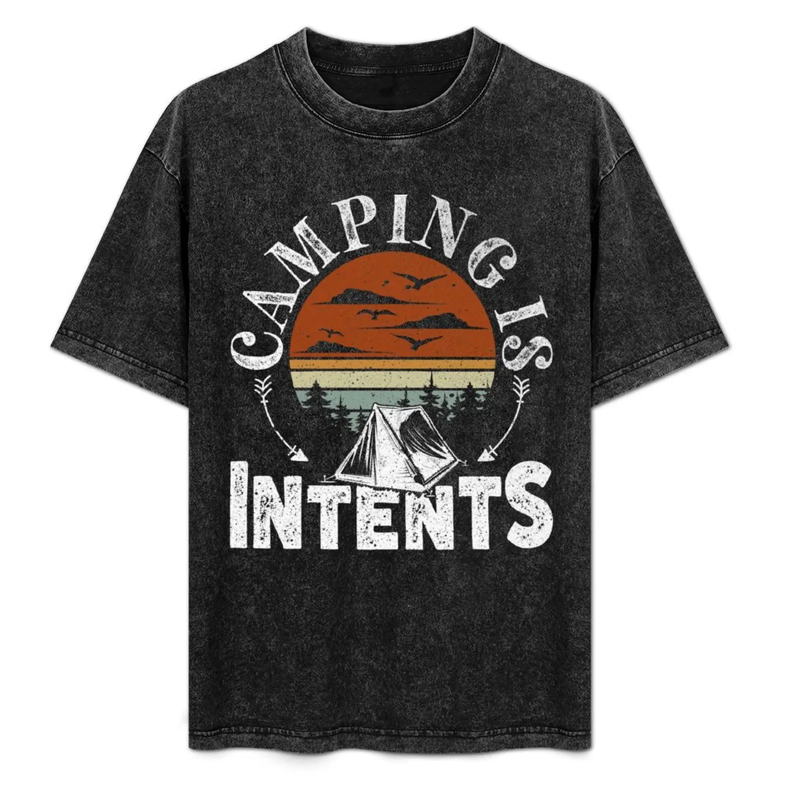 

Camping Is Intents - Camping Tent T-Shirt Sun Protective Outdoor Tee Top