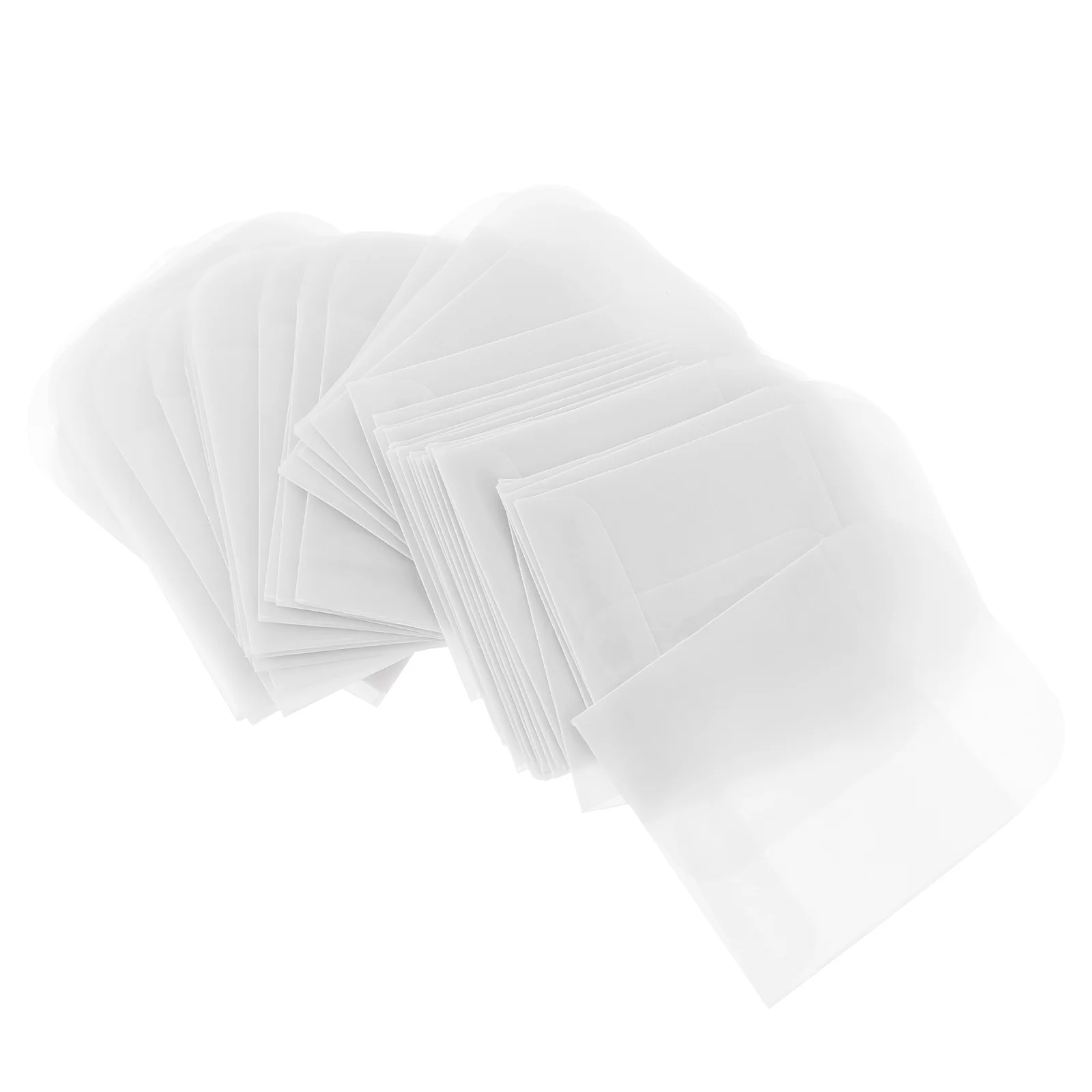 

50 Pcs Jewelry Envelope Bag Coin Envelopes 2 1/4 X3 1/2 Ring Packaging White Labels Small Parts Pouches Card Office