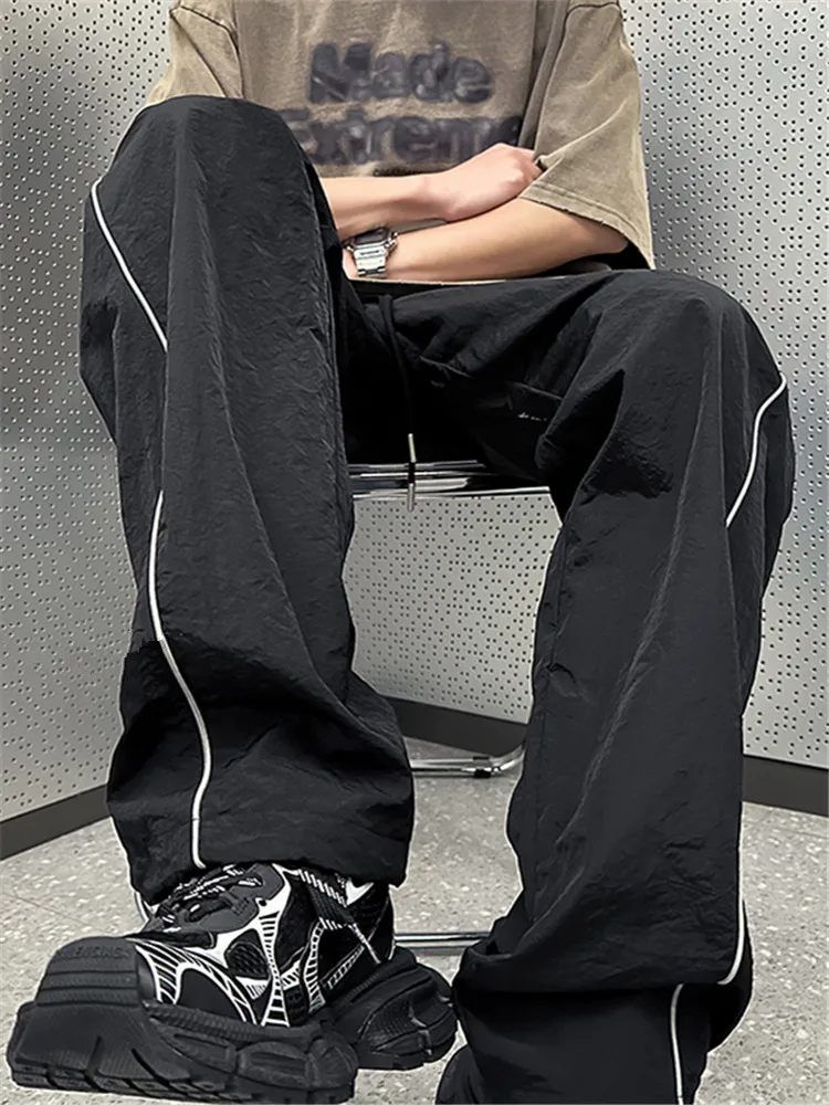 

Мужские тонкие спортивные повседневные брюки American Sle для весны и осени, свободные, модные, в уличном стиле