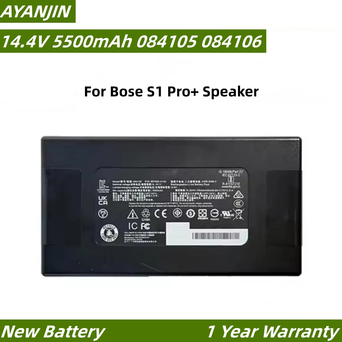 NEW 14.4V 5500mAh 084105 084106 Battery For Bose S1 Pro+ Speaker 867095-0140 084106