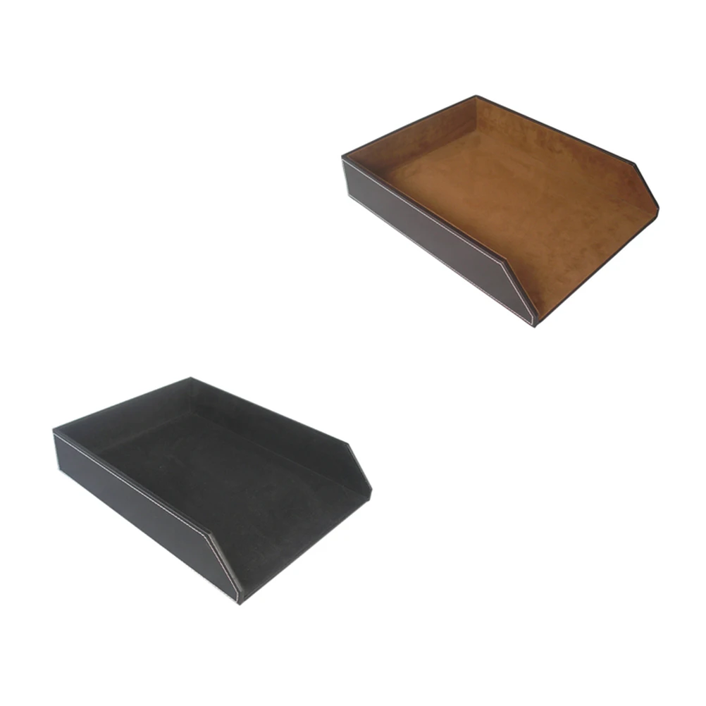 File Tray Document Storage Organizer for Desk Modern Design Premium Material Paper Holder Desktop Organizer Storage Disc