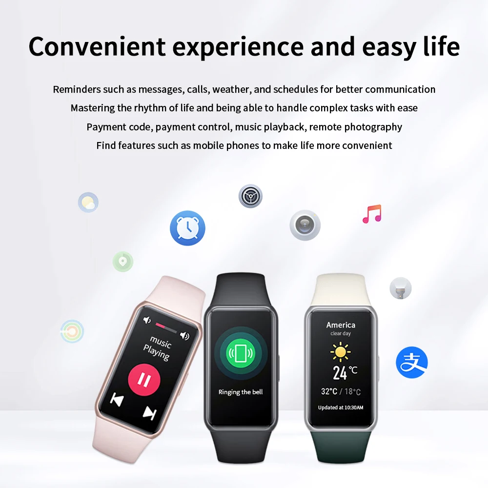 Honor Band 7 Smart Band Bracelet 7 1.47'' AMOLED Screen 5ATM Blood Oxygen Heart Rate Monitoring Smartband 2 Weeks Battery Life