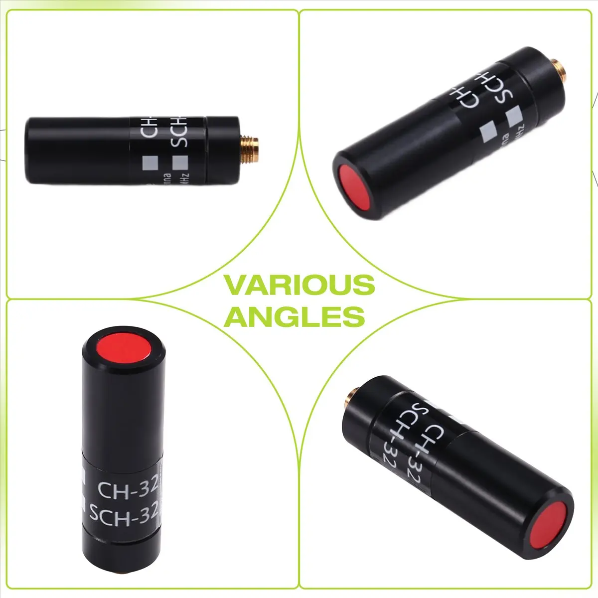 Goodprice SCH-32 Three-Band Mini Antenna 4.5cm HAM Thumb Short Antenna 145/435/900MHz for Handheld Walkie-Talkie SMA Female