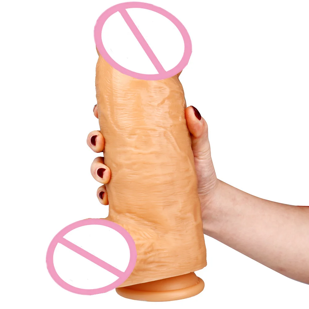 D 7.5CM SUPPER thick dildo Huge Realistic Giant Long Dildo Soft Silicone Vaginal Masturbators Penis Erotic Toy for Women