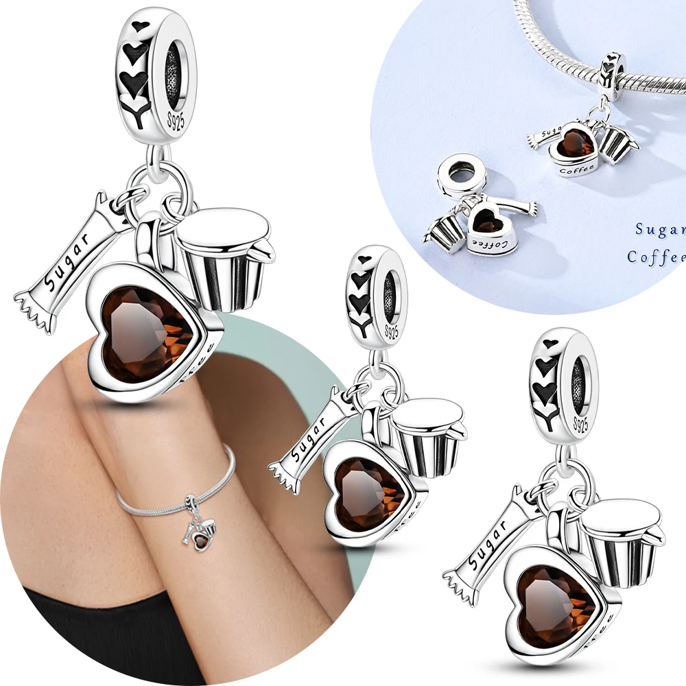 

Оригинальная цепочка с розовым сердечком и котом, запирающая цепочка, подвеска в виде медведя и бабочки, серебряная бусина 925, подходит для браслета, женские украшения, аксессуар «сделай сам», подарок