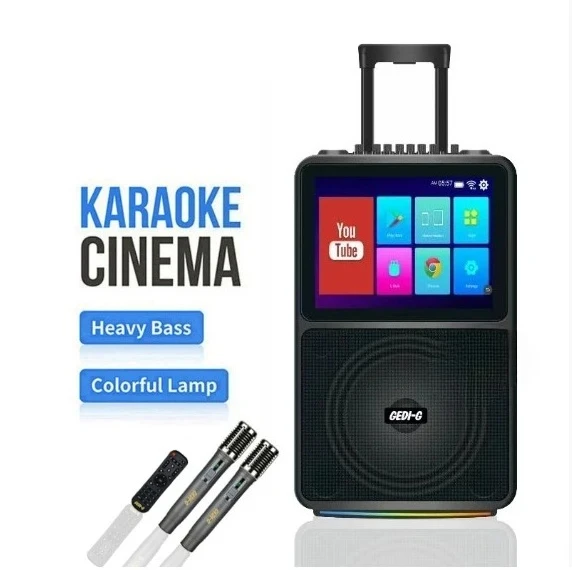 New Model with Screen, Karaoke Speaker, Wireless Portable, High Volume, Heavy Bass, Home All-in-one Machine, Bluetooth Speaker