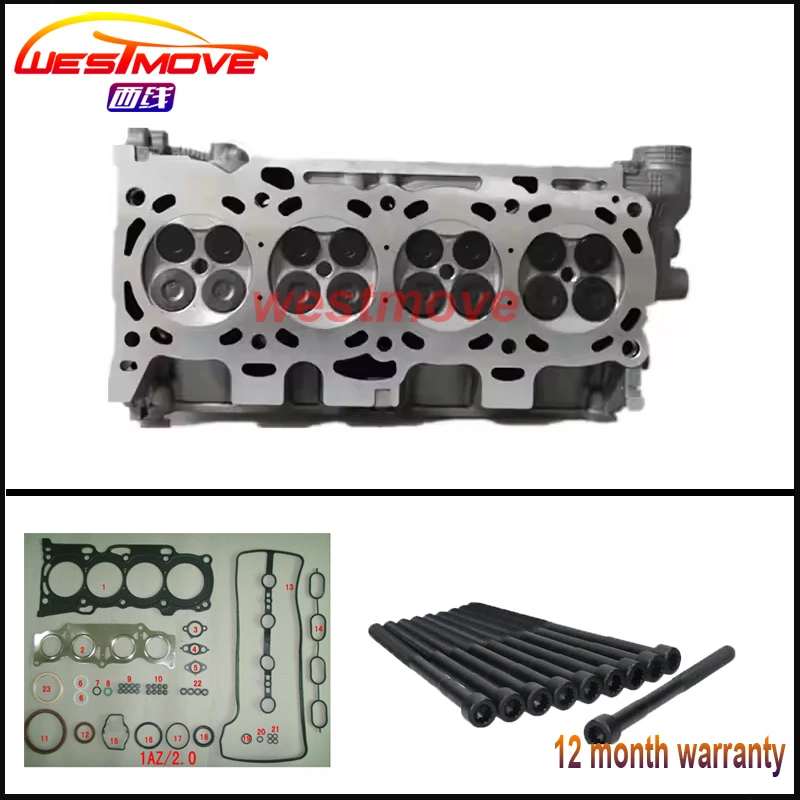 1AZ 1AZFE Engine complete cylinder head assembly bolt gasket for Toyota Avensis Verso Aurion Camry Ipsum RAV4 1998cc 2.0L 2.0 L