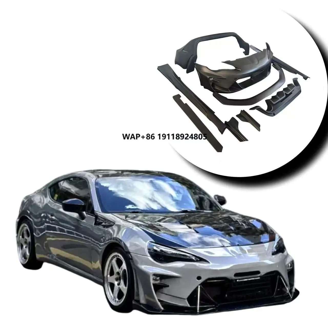 

Vars Style Body Kit for GT86 2013-2020 Front and Rear Bumper Side Skirts Diffuser Body Kit