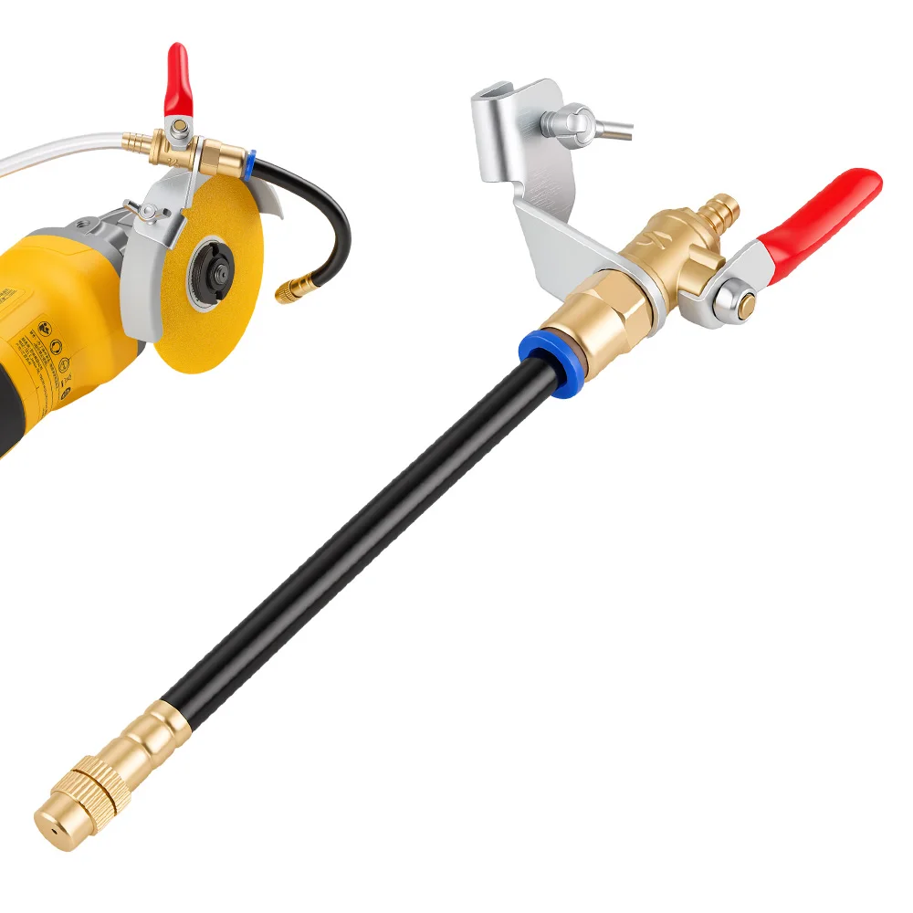 LOZLIN 2 Mode Angle Grinder Misting System Dust Removal Water Sprayer Flexible Coolant Attachment for Tile Marble Stone Cutting