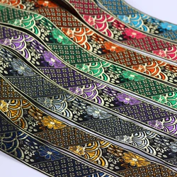 3 Yards 33mm Vintage Ethnic Embroidery Lace Ribbon Boho Lace Trim DIY Clothes Bag Accessories Embroidered Fabric