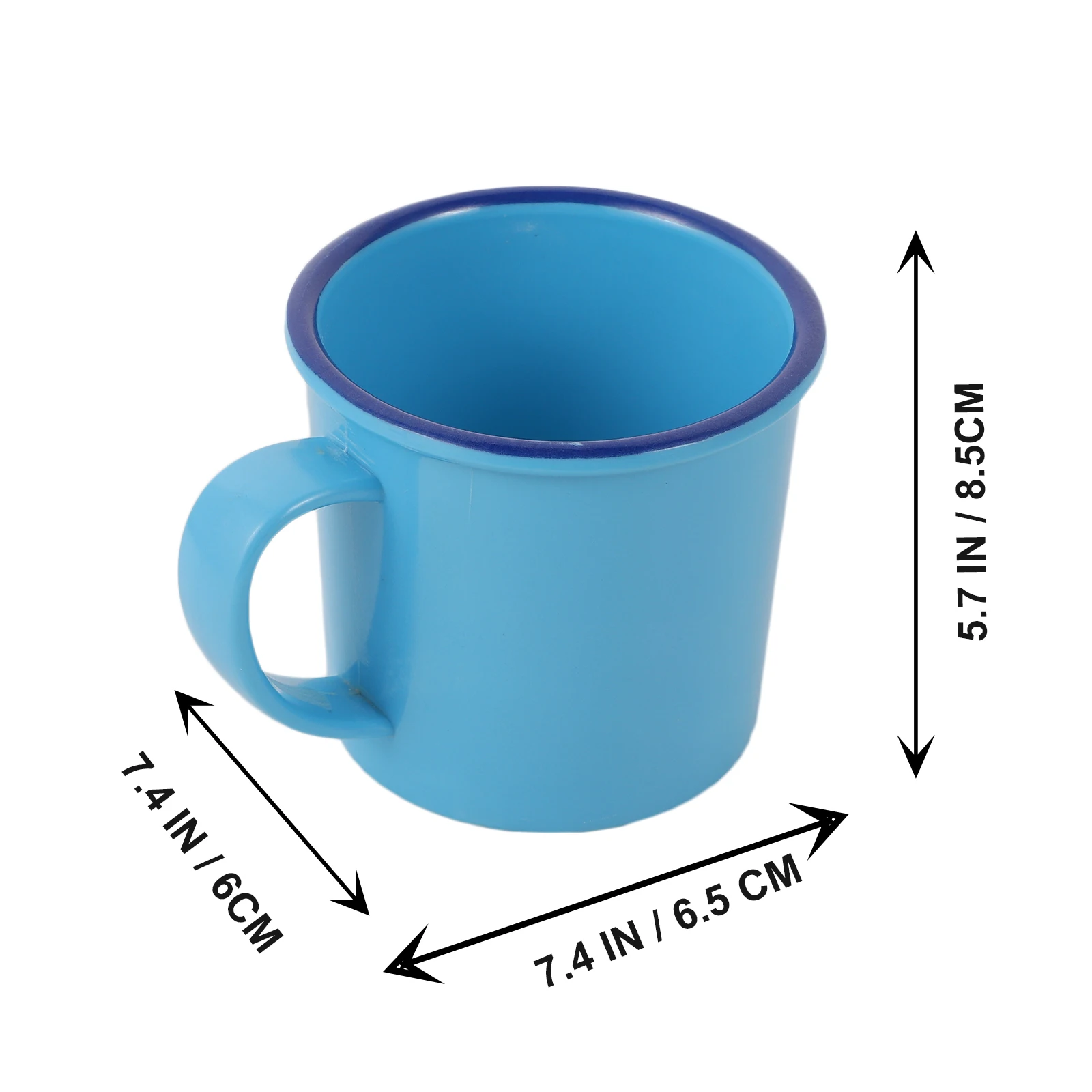 

Retro Tea Cup Melamine Mug Imitation Enamel Beverage Drink Cup Wide Mouth Comfortable Handle Heat Insulated Kitchen Barware