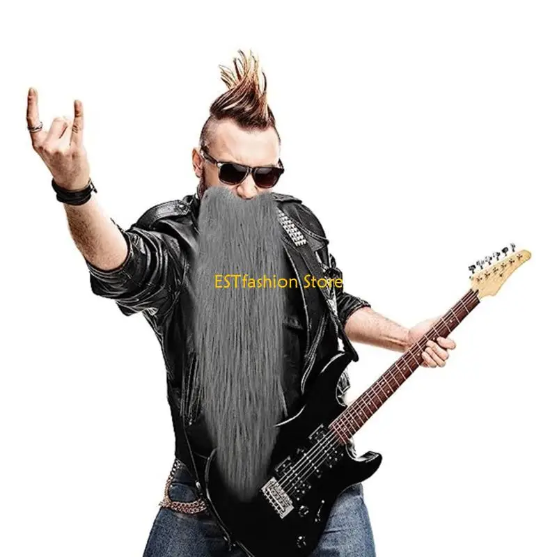 Y5GC Fake Barba Costume Halloween Falso Bigode Cabelo Disguary Acessório