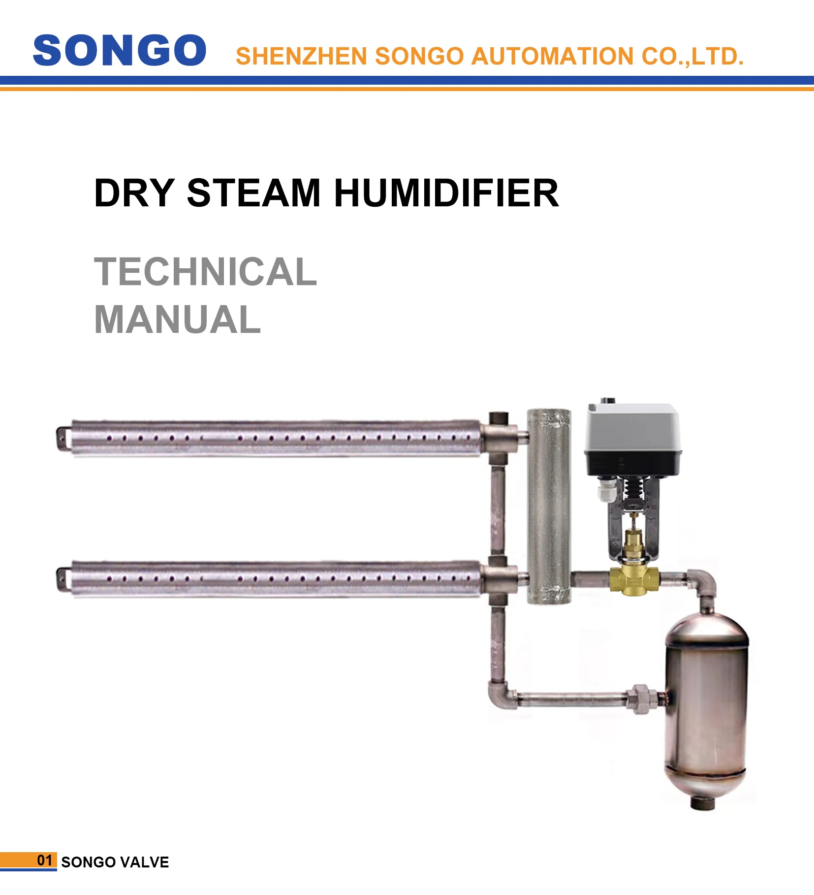 Stainless Steel 304 Single Multiple Tube Electric Operated Dry Steam Injection Humidifier