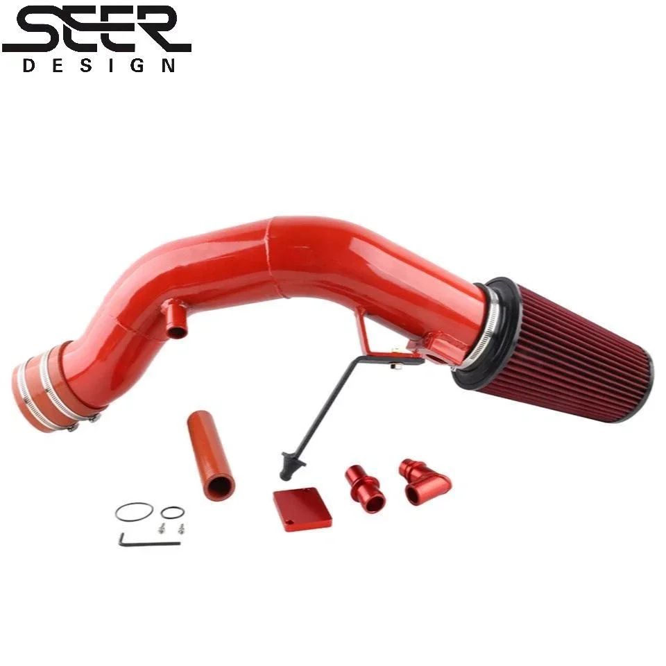 

Aluminum Cold Air Intake Pipe Filter Kit Black Fit for F250 F350 F450 F550 6.0L Diesel 2003-2007 Ford Excursion 2003 2004 2005