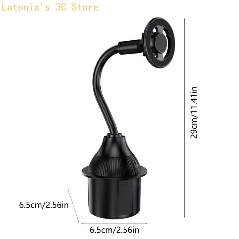 Magnetische Autotelefonhalterung Verstellbarer Schwanenhals-Telefonhalter für Getränkehalter X3UB – Detail 6