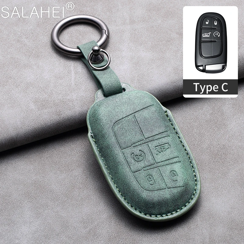 

New Sheepskin Car Key Cover Case Shell For Jeep Renegade Compass Grand Cherokee for Chrysler 300C Wrangler Dodge Car Accessaries