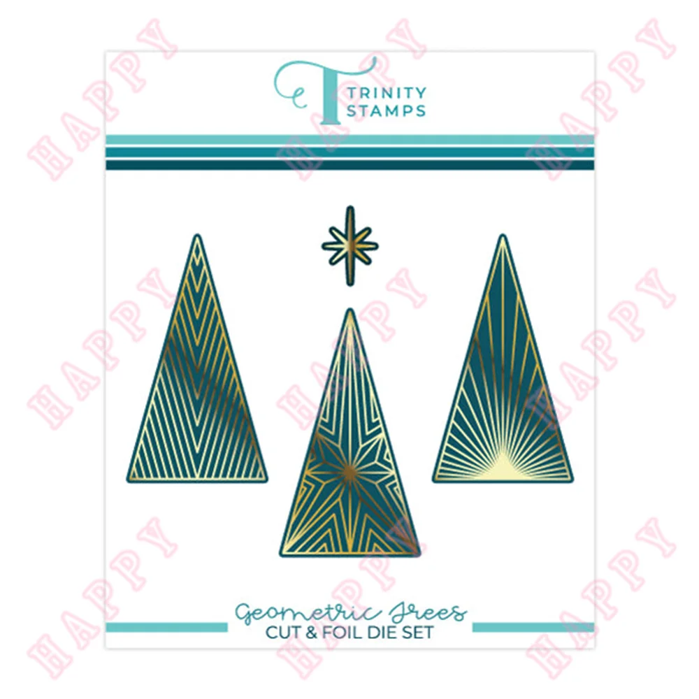 

New Metal Cutting Hot Foil Geometric Trees Scrapbook Diary Decoration Paper Craft Embossing Template DIY Greeting Card Handmade