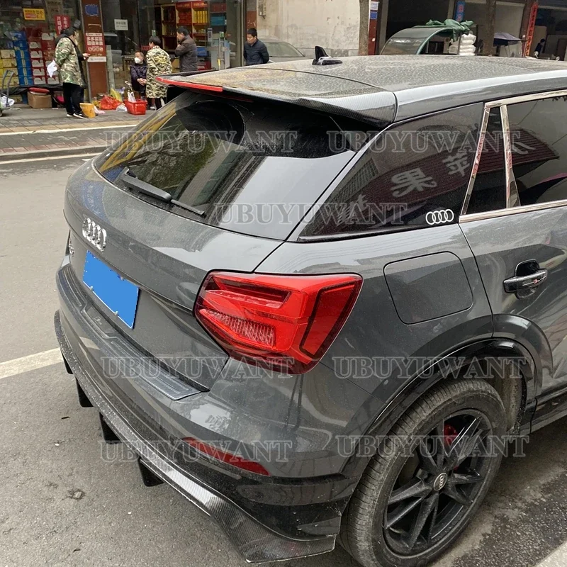 Use For Audi Q2 Car Spoiler 2018 2019 2020-2023 ABS Plastic Car Roof Spoiler Rear Tail Lip Wing Hatchback Universal Q2 Car Wing