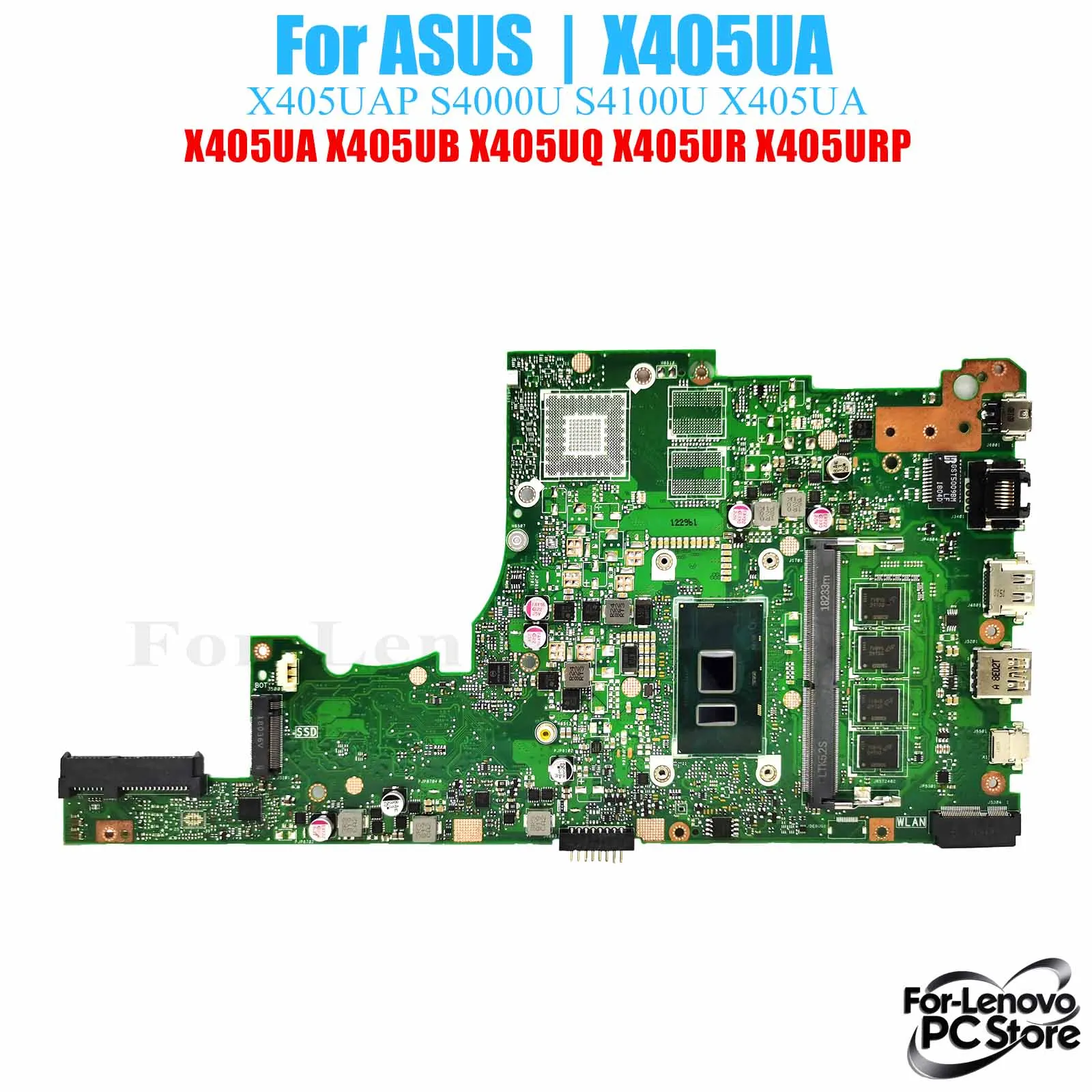 

X405UA для материнской платы ASUS X405UAP S4000U S4100U X405UA X405UB X405UQ X405UR X405URP, материнская плата для ноутбука