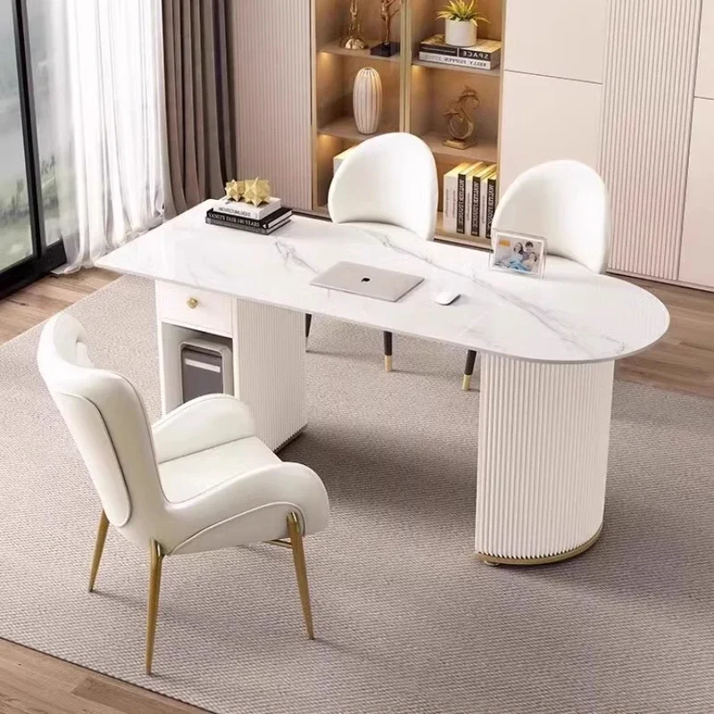 

-+-Big Writing Simple Office Desk Luxury Workstation Room Modern White Office Desk Studying Large Mesa De Escritorio Furniture