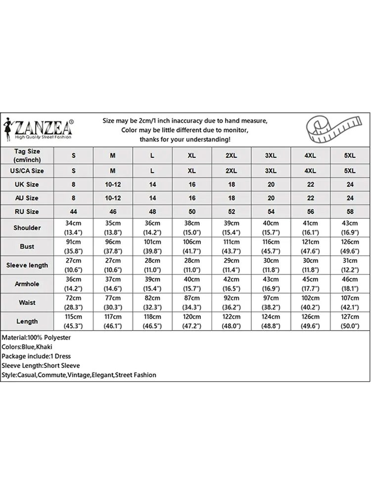 ZANZEA 우아한 여성 미디 드레스 여름 반팔 프린트 오피스 드레스 2025 캐주얼 루즈 패션 하이 웨이스트 리본 파티 드레스