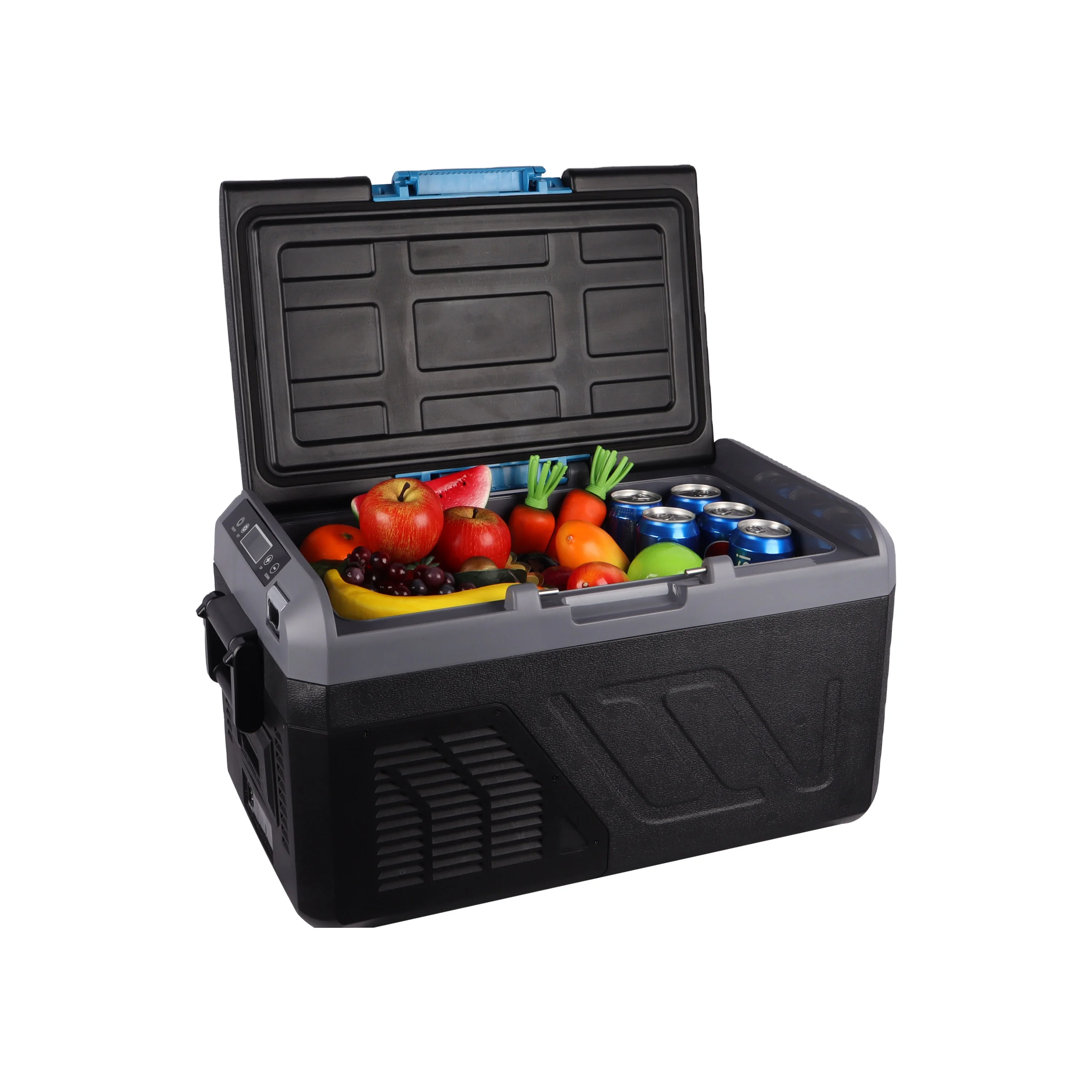 New Series DC 12v AC 220V Built-in Battery 18L Single Cooling Zone Bluetooth Freezer Car Compressor Fridge