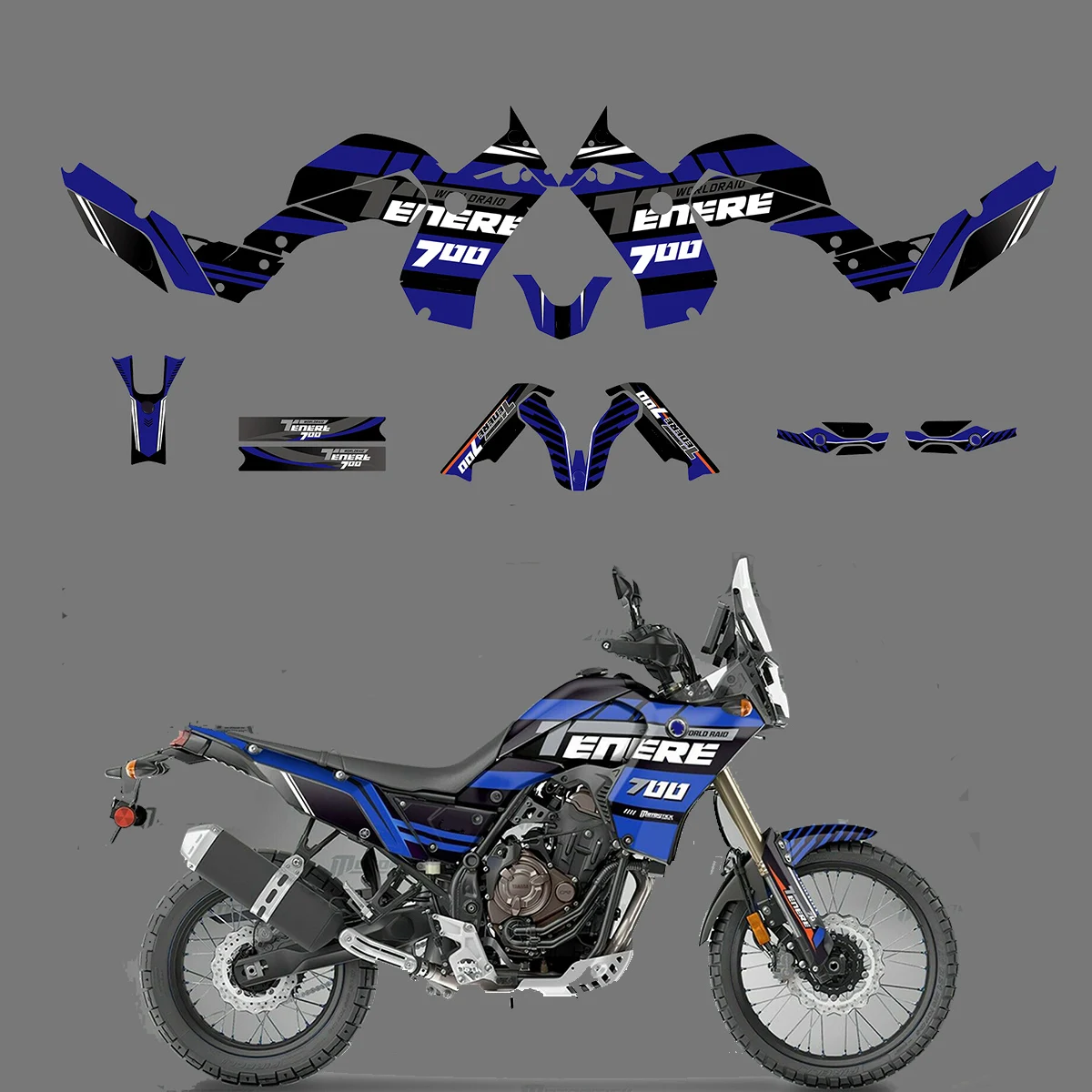 

Motorcycle Graphics Decals Sticker Kit For Yamaha Tenere 700 T7 2019 2020 2021 2022 2023 2024 2025
