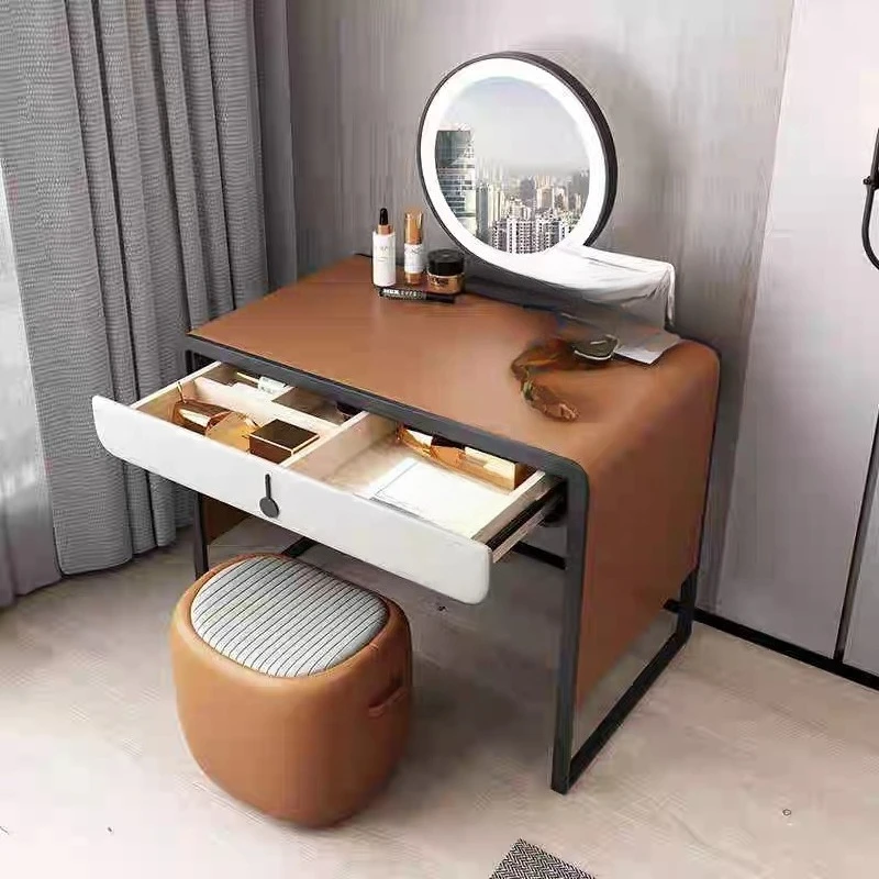 dresser small apartment minimalist integrated makeup table cream style bedroom light luxury modern dressing table