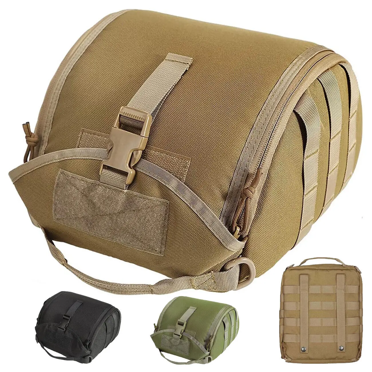 

Tactical Helmet Bag Helmet Pack for Carrying Airsoft Fast Motorcycle MICH Helmet MOLLE System Quick Release Buckle Handbag