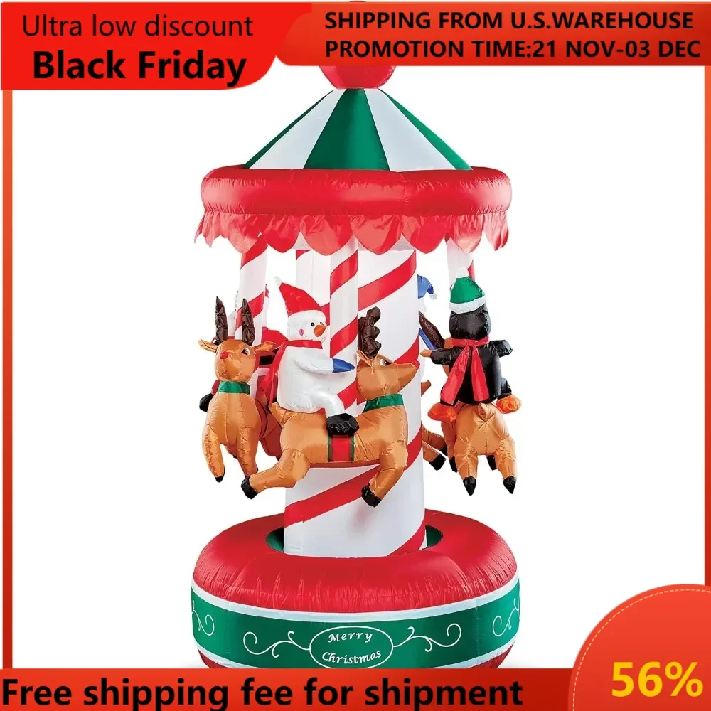 

Christmas Holiday Rotating Carousel Yard Inflatable halloween decoration halloween decorations for home