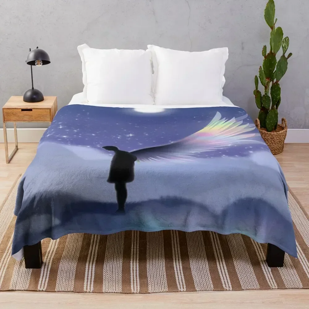 

Over the Clouds Throw Blanket Faux Fur Soft Warm Blanket for Bed