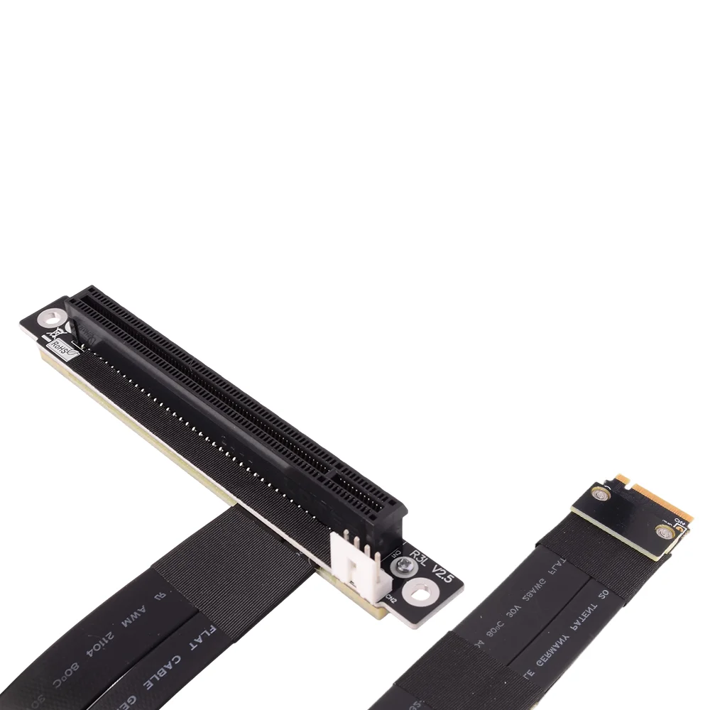 ADT R43 Gen3 M.2 NGFF NVMe STX Mainboard Card ExtGraphics ender Cord to PCI-Express x16  Angled Extension Adapter Cable