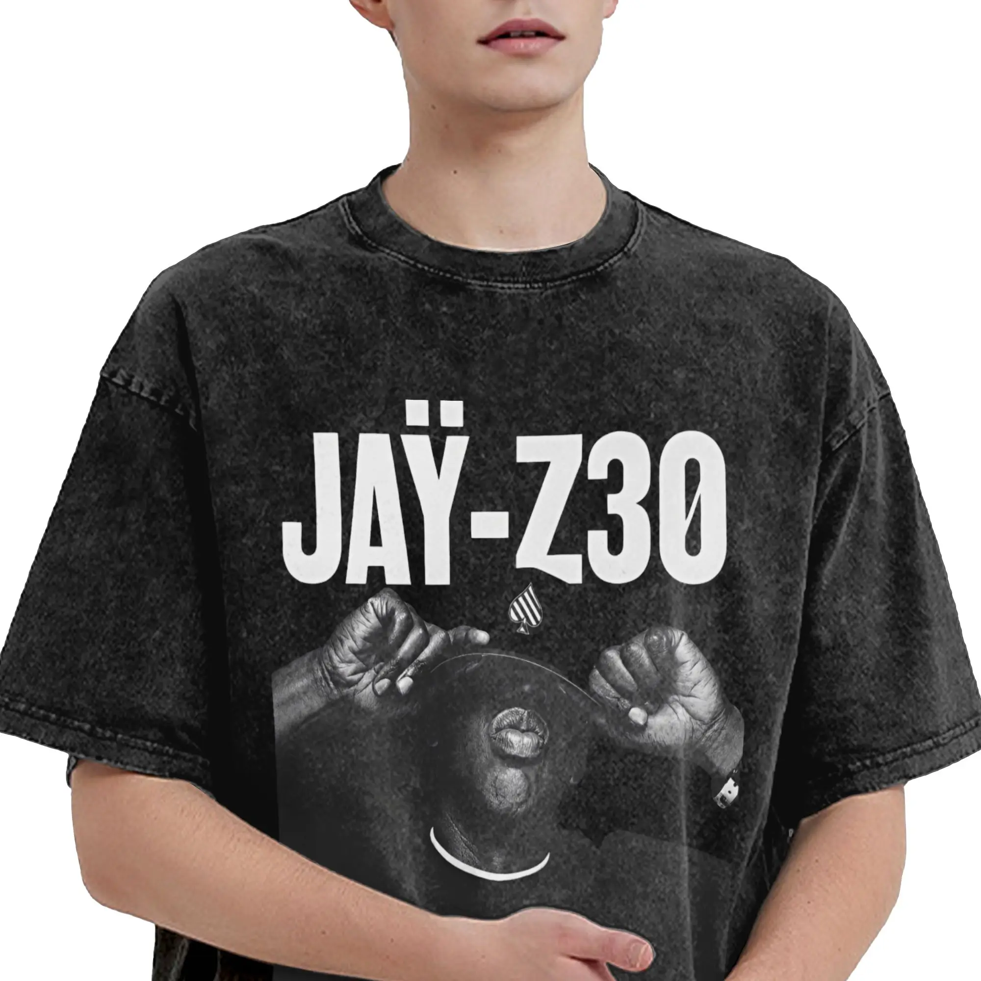 Jay Z 30th Reasonable Doubt 25th Blueprint JAŸ-Z 30 Tour  T Shirt Hip Hop Washed T-Shirts  Retro for Men Women Streetwear