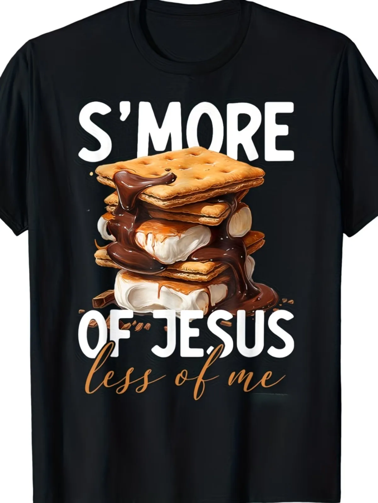

S'More of Jesus, Less of Me Funny Graphic T-Shirt