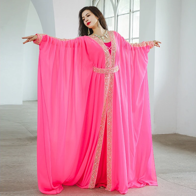 

Belly Dance Costume Set for Women Belly Dancing Khaleegy Khaligi Performance Clothes Oriental Hair Swing Performance Dress Wear