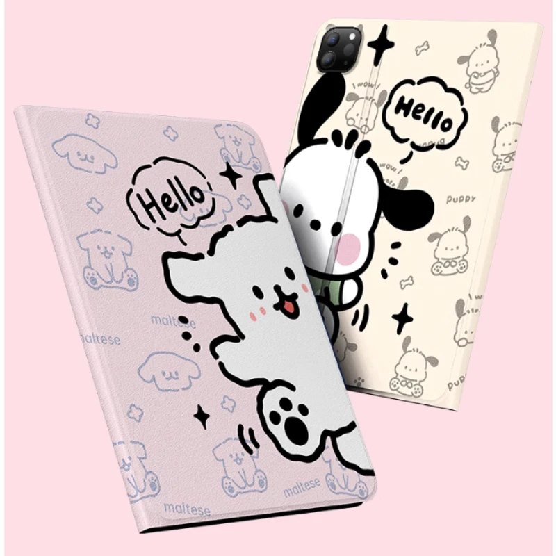 

Sanrio Pochacco For iPad Case Funda iPad9/10/11 A16 11in Mini A17 Tablet Cover Air3 4 5 10.9in M2 M3 Pro4 5 6 M4 Protective case