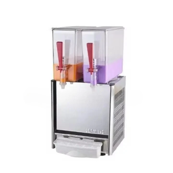 

Коммерческий 10л 2 бака электрический мини-дозатор молока машина для холодных напитков охлаждающий диспенсер для сока для смешивания для ресторана