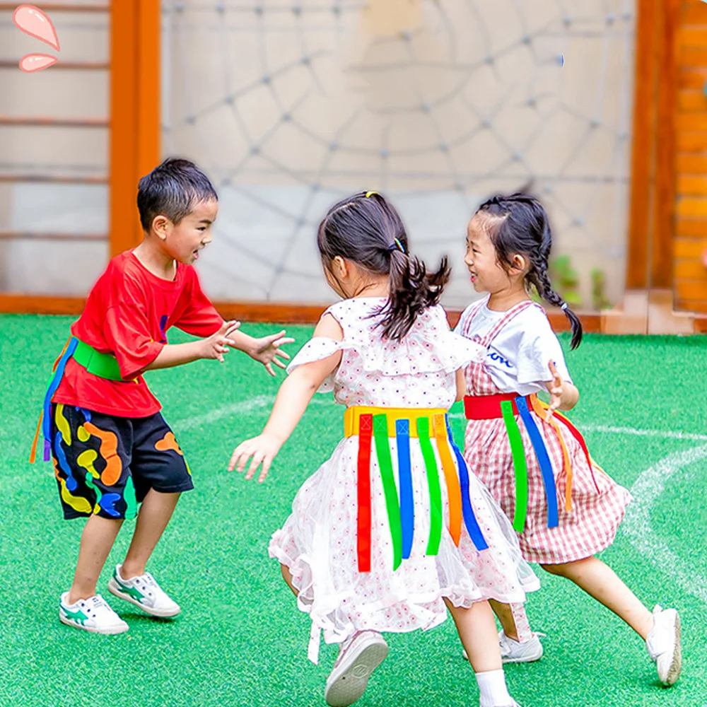 Tirare la coda di cattura Cintura da gioco Divertente giocattolo da esterno per bambini Giardino Attività per feste per adulti Puntelli Interazione genitore-figlio Collective