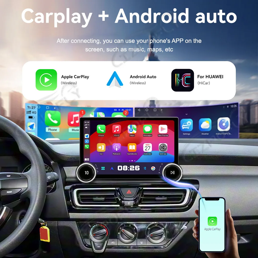 

Автомагнитола Lizpofly Upgrade 11.5 дюймов для Kia Forte 2018–2019 с беспроводными Carplay и Android Auto, сенсорным экраном и GPS-навигацией