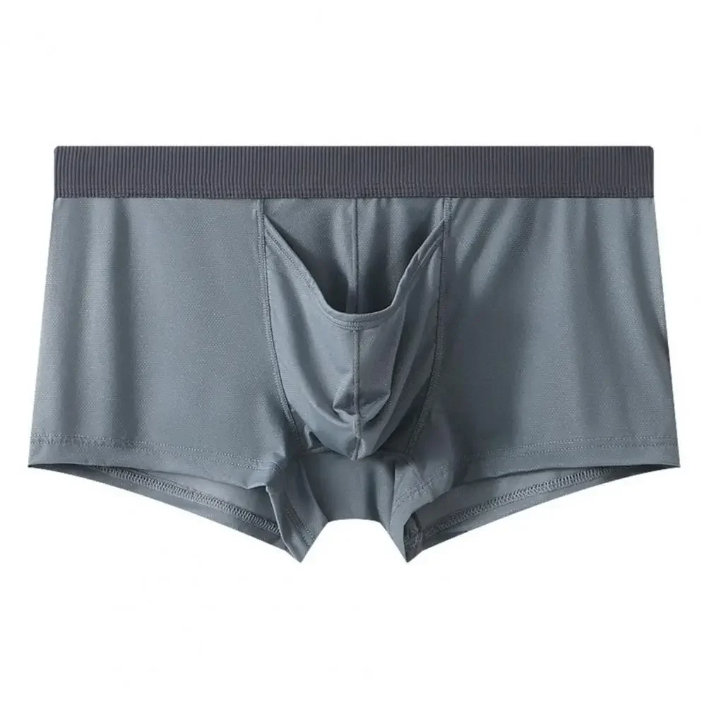 

Men Cotton Underpants Elephant Nose U Convex Mid Waist Thin Soft Anti-septic Quick Dry Breathable Men Boxers Underwear