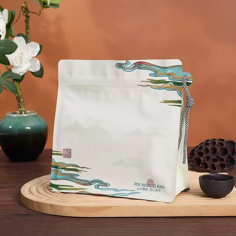 Special Grade Jasmine Flower Tea Bag Unique Handmade Jasmine Bead Aluminum Foil Bag Green Oolong Self-sealing Up Bags China New