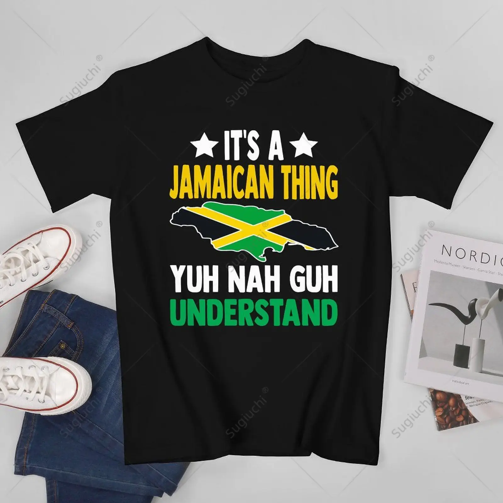 Unisex Men It's A Jamaican Thing Yuh Nah Guh Understand Jamaica Tshirt Tees T Shirts Women Boys 100% Cotton T-Shirt