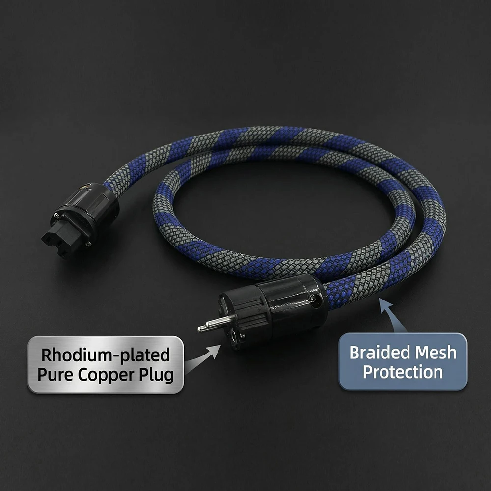 

Кабель питания Aouyade HI-End US AC с 3-контактным разъемом US/EU, аудиофильский кабель питания для CD-проигрывателей, усилителей, наушников