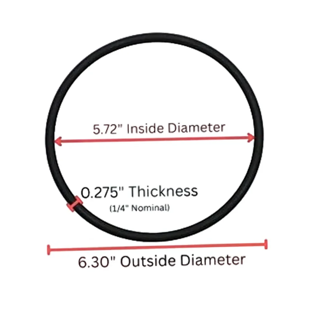 Two O Rings For Pentair For Sta-Rite Pool Pumps U9-229/805-0436 O-218 5.72 In ID 6.30 In OD 0.275 In Thickness